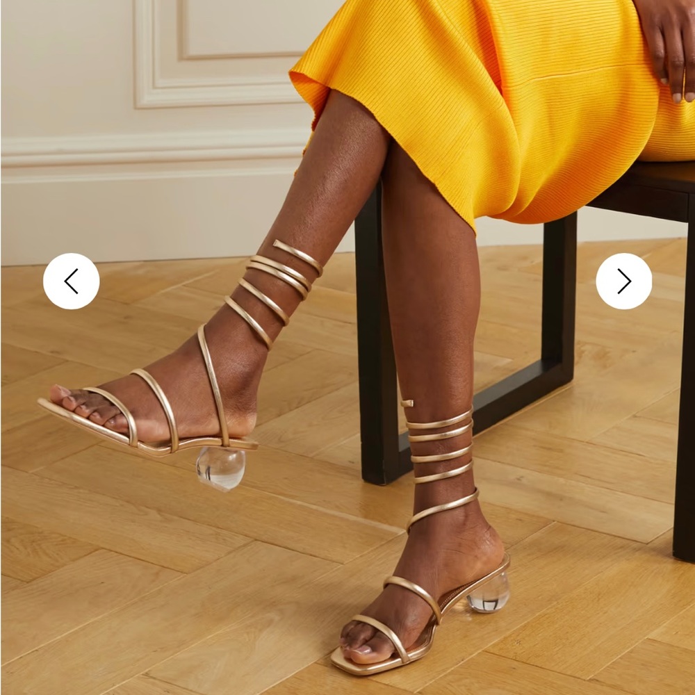 Cult Gaia Gold wrap heel